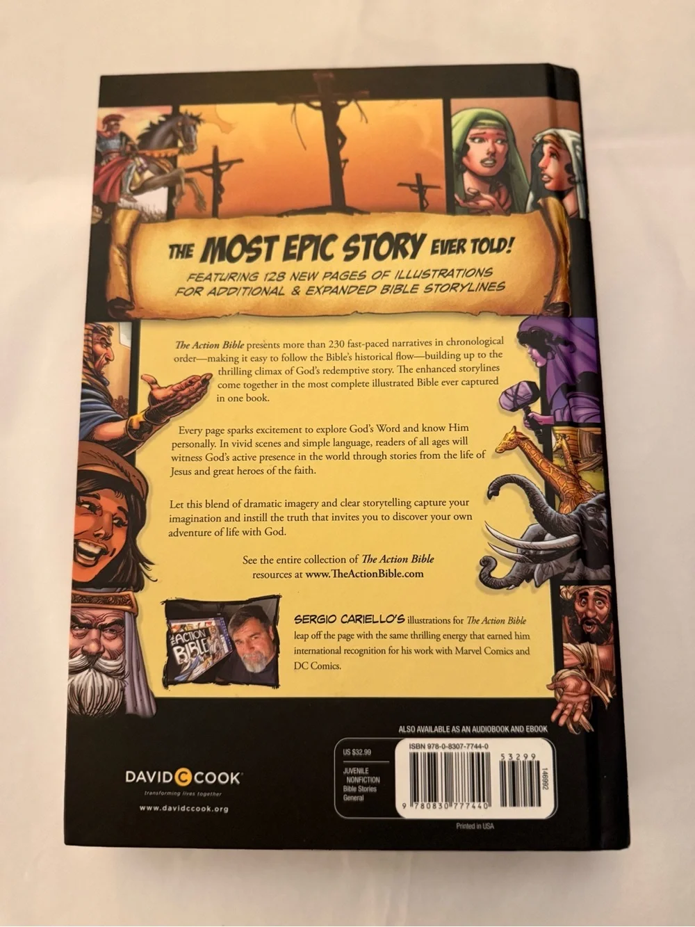 The Action Bible Graphic Novel - Bold Multicolor Comic Cover
